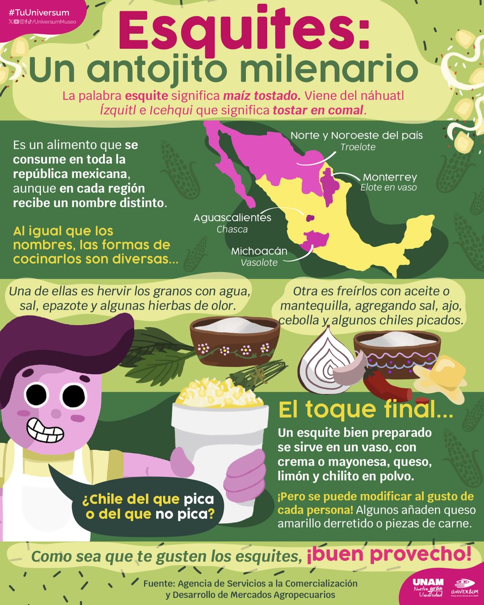 ¡Un sabor que nos encanta! 😋😋
Te contamos sobre los esquites. 👇 ¿O cómo los conoces tú?

#TuUniversum