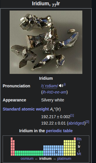 TrebleKnight's tweet image. I was today years old when I learned that Iridium from Stardew Valley was a real element. 😅