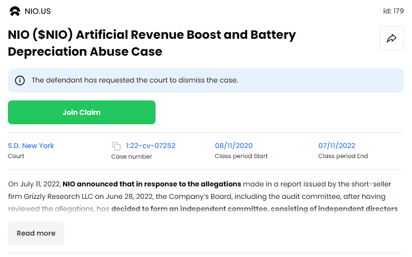 Before jumping on the $NIO hype, here’s something to keep in mind:  

A few years ago, investors filed a lawsuit against #NIO over financial concerns.  

The good news? The case is still ongoing, and nothing has been proven.  

Just something to keep in mind before making a move.