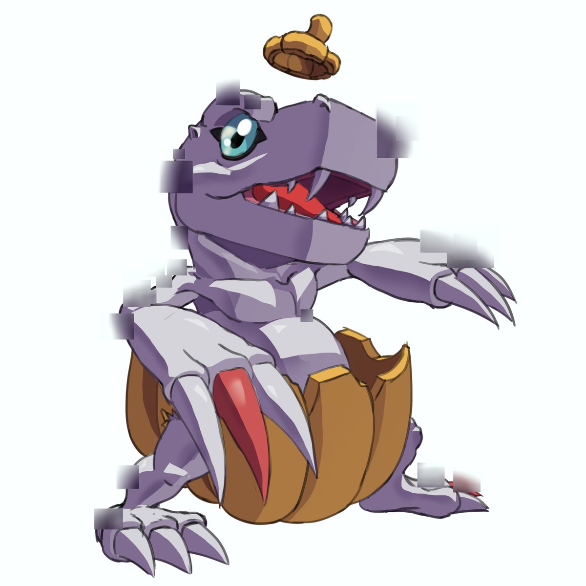 Tengumon_'s tweet image. ghostAgumon!