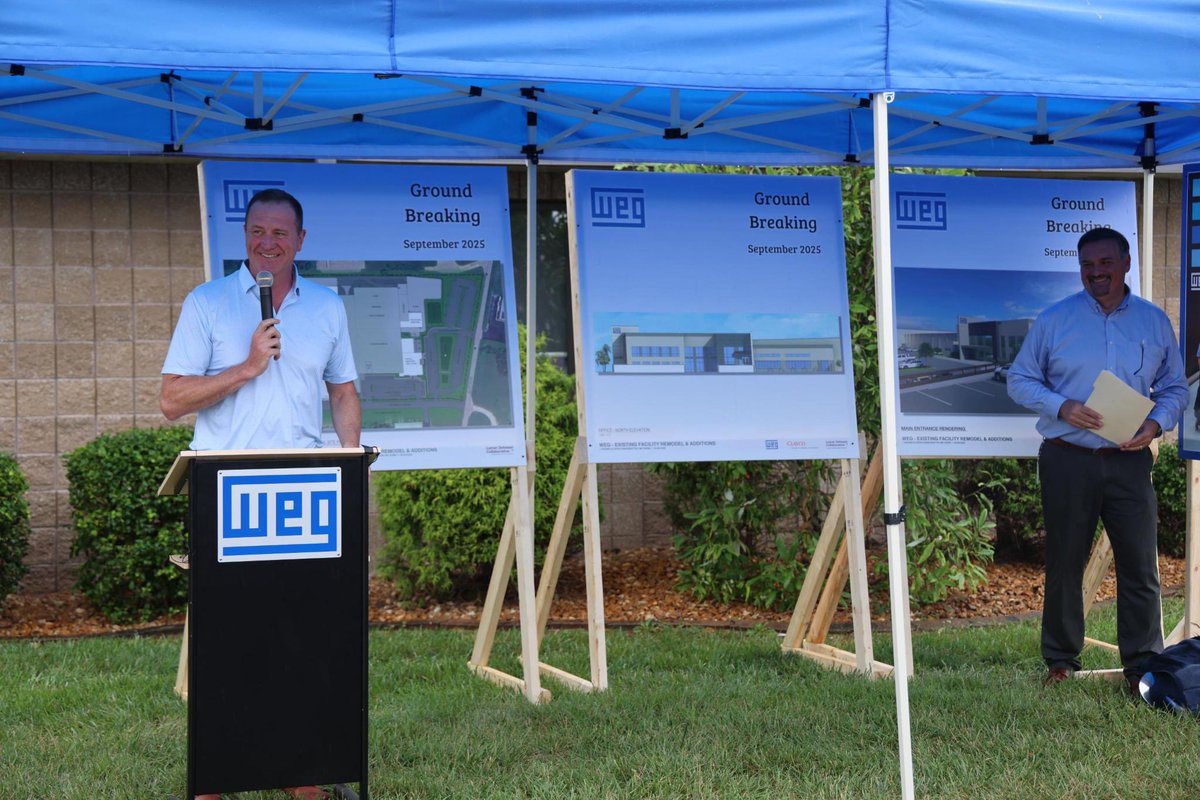 SenEricSchmitt's tweet image. I was honored to attend the groundbreaking of WEG’s newest facility in Washington, MO. 

This $77 million investment in our community is just the start of bringing manufacturing back to the Show Me State.