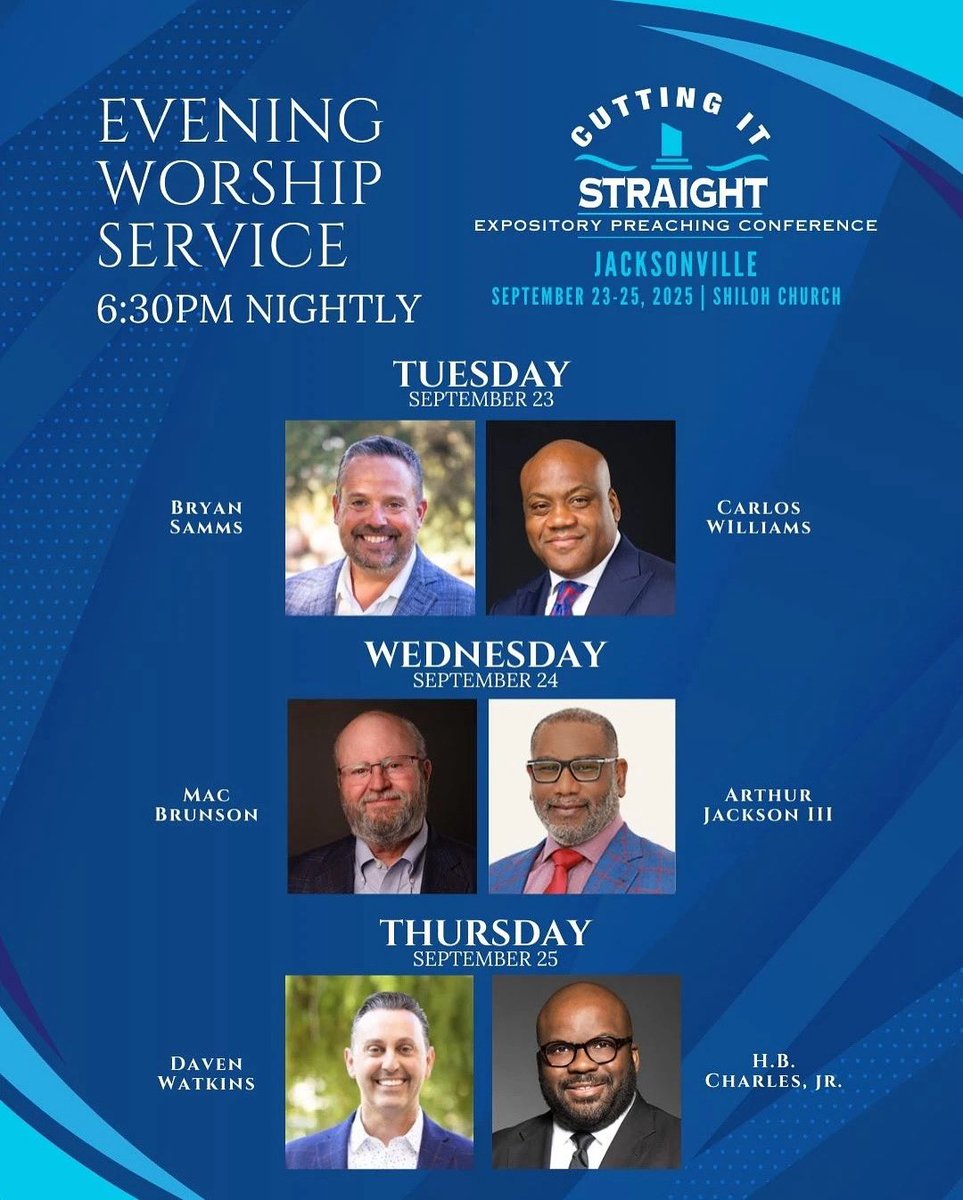 Evening Worship Service is open to the public. Join us at 6:30PM at Shiloh Metropolitan Baptist Church, 1118 West Beaver, Jacksonville, FL 32204.
