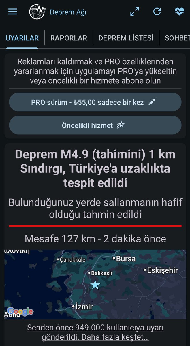 Deprem Ağı Uygulaması #Depremagi #deprem #Sındırgı #Balıkesir