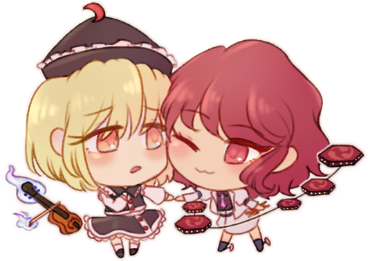 I want to show you the AMAZING comm that <a href="/witchmechanism/">elodie / rey 💗</a> made for me. Aren't they the cutest?? If you can support her, she's so nice and talented. Can't contribute more myself for the foreseeable future, but always glad to support great artists!