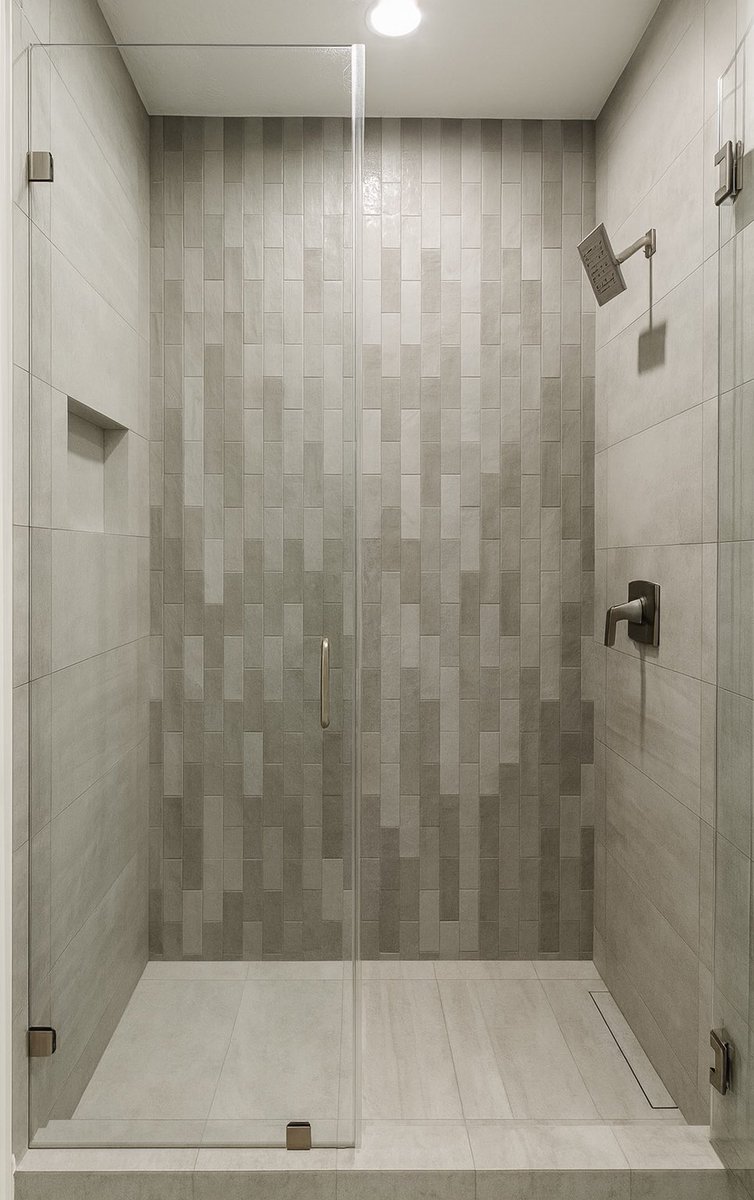 SCMDESIGNGROUP1's tweet image. ✨ Small space, big impact! This modern bathroom nails the less-is-more look — floating vanity, sleek brass fixtures, and that glowing halo mirror make it feel like a spa retreat. 🛁💡 #BathroomGoals #ModernDesign #InteriorDesign