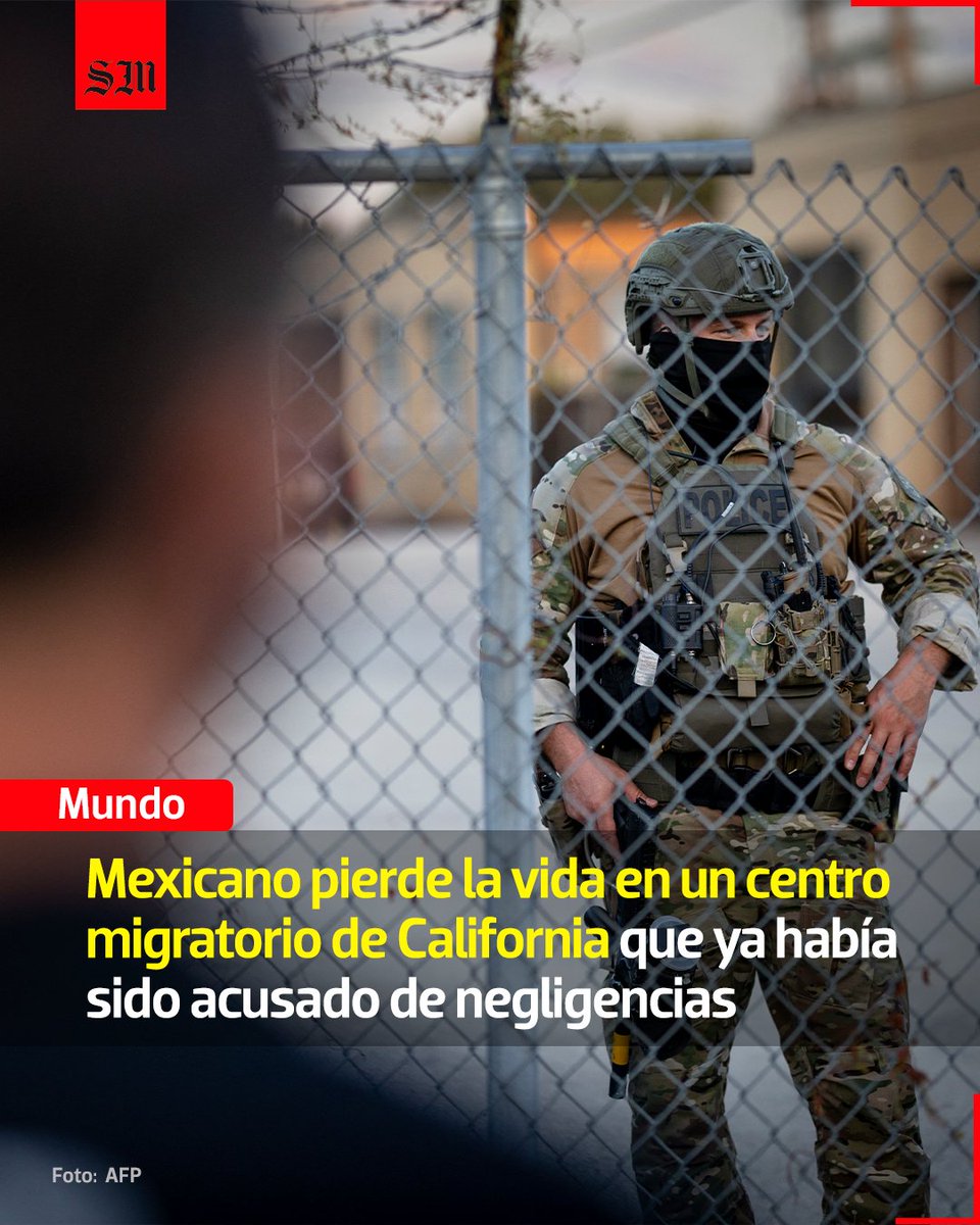 🔴 El mexicano Ismael Ayala-Uribe se encontraba detenido en el centro de procesamiento del ICE en California, que enfrenta una demanda por la falta de atención médica adecuada brindada a los detenidos, entre otras denuncias.

🔗 solde.mx/3KgpIQJ
📸  AFP
