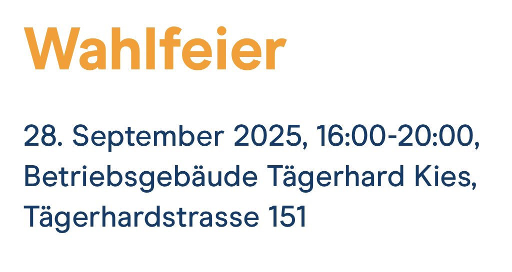 Wir freuen uns auf viele Besucherinnen und Besucher an der Wahlfeier! Verwandte, Freunde, Bekannte - nicht nur Parteimitglieder - sind herzlich willkommen! #diemittewettingen
