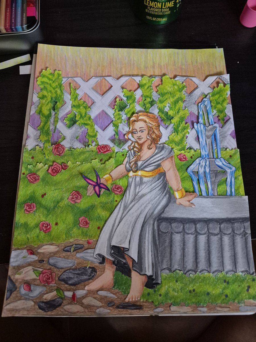 bytesized111's tweet image. B day present for my momma &amp;lt;3
Been a hot minute since ive done a full piece traditionally, v fun, v happy with how it came out