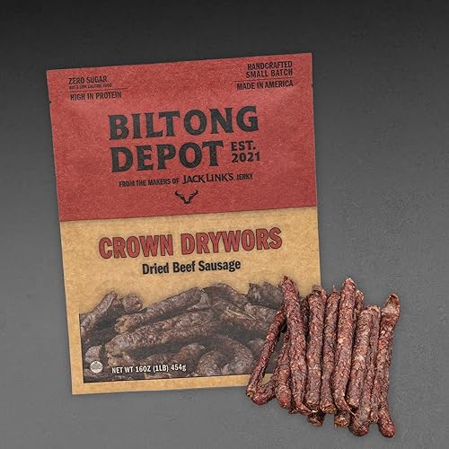 The cult fully funded: Biltong Depot - Crown Droewors (1 lb) 16oz South African Droewors Beef Sausage Sticks, Air-Dried Sausages - No Sugar, Gluten Free, No Nitrates - Healthy Snacks. I'm addin it to the pile