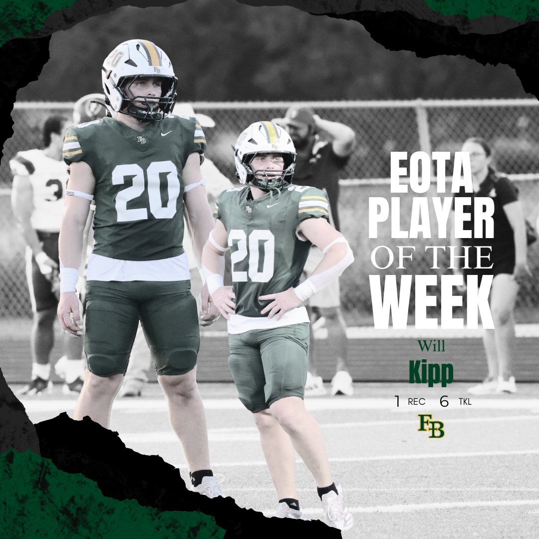 The Eagles on the Air of the week from this past Friday's game is Will Kipp, the captain of this defense. <a href="/FBCA_Football/">FBCA Football</a>  <a href="/will_kipp20/">William Kipp</a> <a href="/EaglesontheAir/">Eagles on the Air</a>