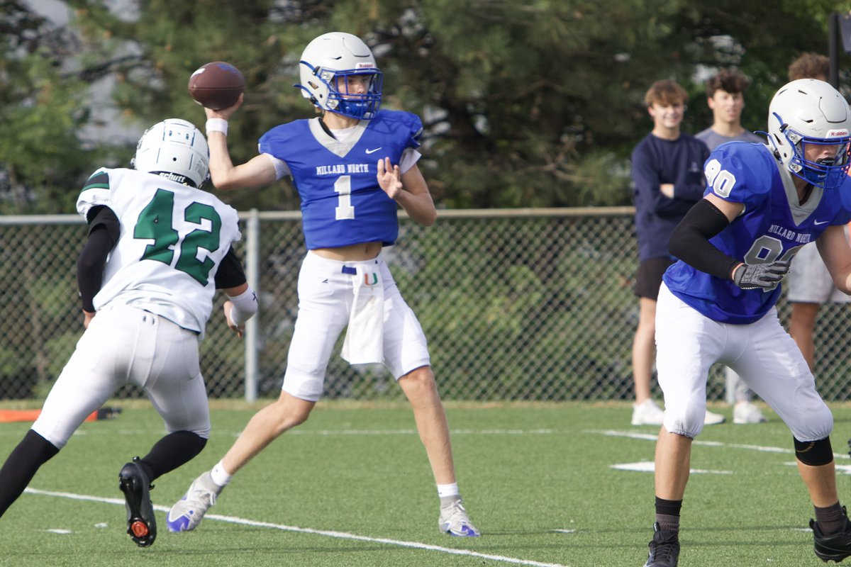 Taking in some freshman football today vs. Millard West.