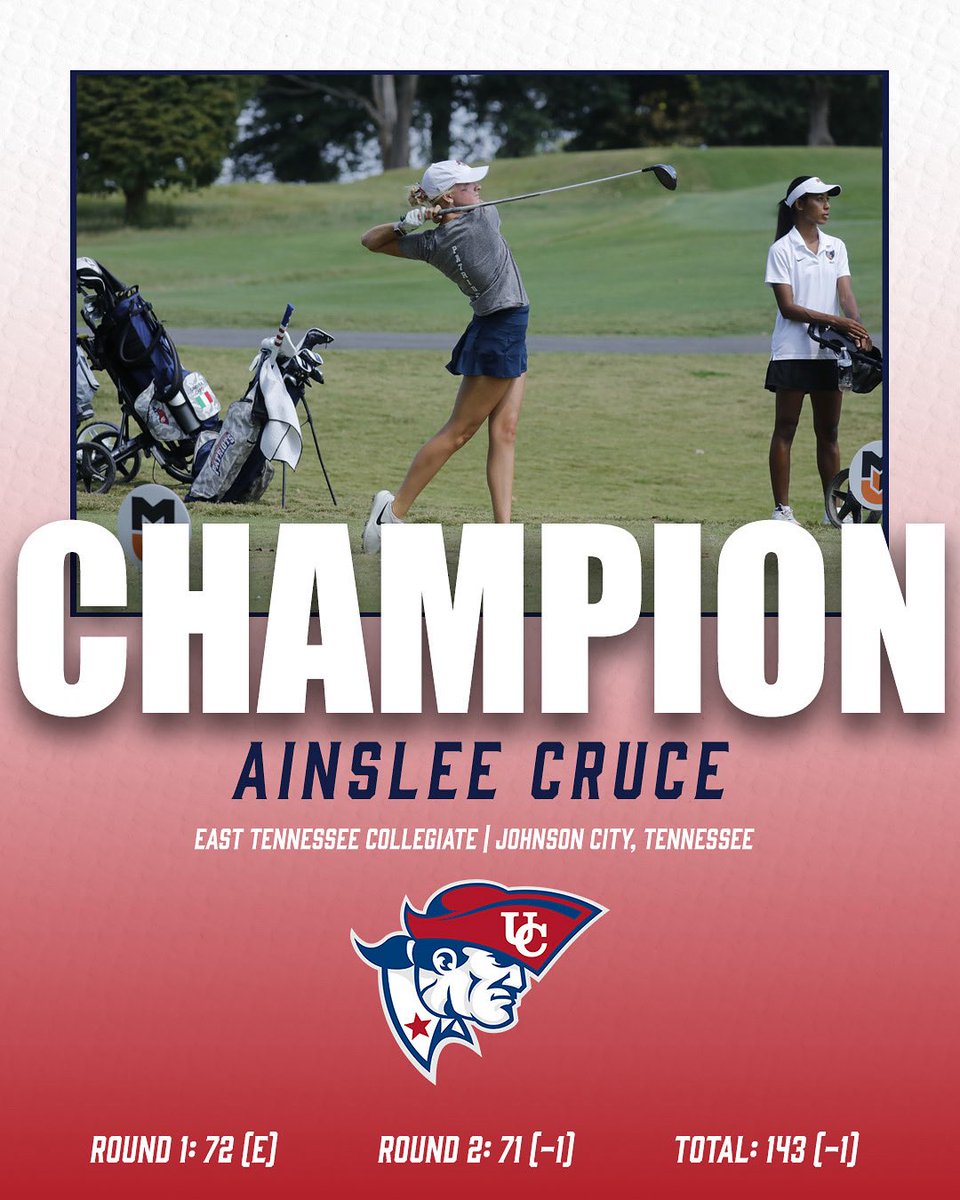 Champion mindset, champion finish. 🏆⛳️ Ainslee Cruce is your East Tennessee Collegiate Champion🔥

#OneBigTeam