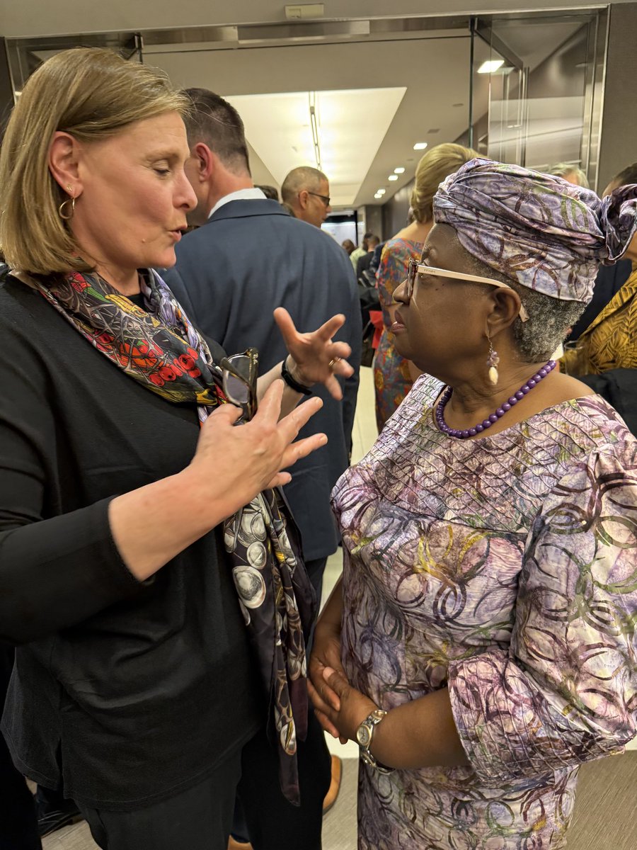 Ngozi Okonjo-Iweala (@noiweala) on Twitter photo At the Global Business Coalition for Education Dinner <a href="/gbceducation/">Global Business Coalition for Education</a> yesterday, co-convened by <a href="/GordonBrown/">Gordon Brown</a>, <a href="/SarahBrownUK/">Sarah Brown</a> and <a href="/theirworld/">Theirworld</a>. Speaking about the importance of investment and trade for mobilizing domestic resources and funding education in an era of drastically At the Global Business Coalition for Education Dinner <a href="/gbceducation/">Global Business Coalition for Education</a> yesterday, co-convened by <a href="/GordonBrown/">Gordon Brown</a>, <a href="/SarahBrownUK/">Sarah Brown</a> and <a href="/theirworld/">Theirworld</a>. Speaking about the importance of investment and trade for mobilizing domestic resources and funding education in an era of drastically