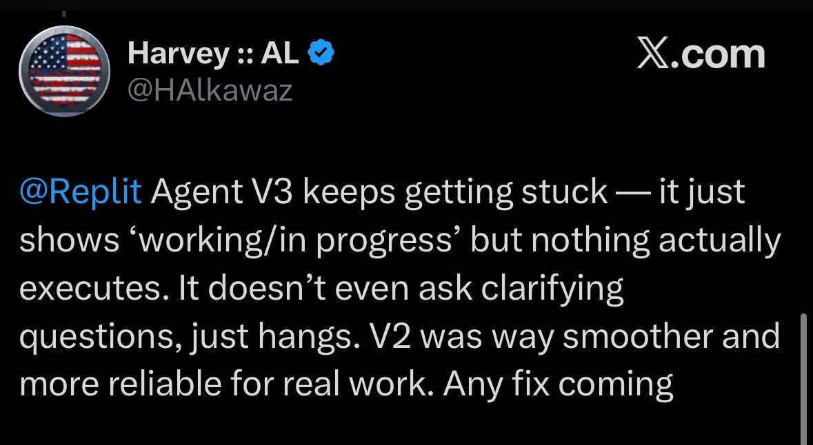 amasad's tweet image. Agent 3 is not “vibe coding”, which is a passing phenomenon.
It’s a paradigm shift. It’s like going from Autopilot to Full Self Driving. Or like going from TurboTax to hiring a CPA.
If you still want to vibe code switch autonomy to low, but when you adapt it’s hard to go back.