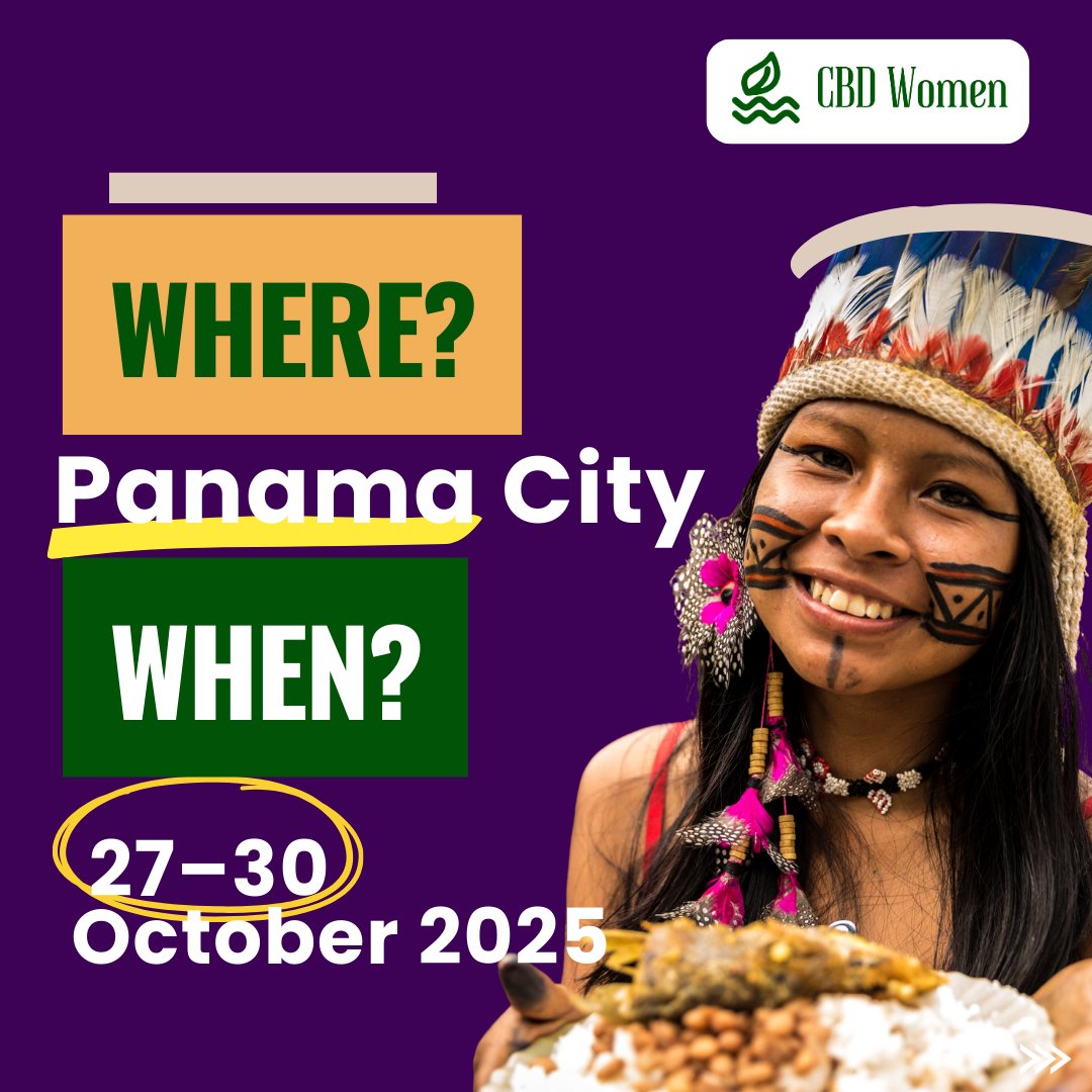 cbd_wc's tweet image. 🎉 A New Chapter for Biodiversity: SB8j’s 1st Meeting!
The new #SB8j kicks off under the #CBD, highlighting Indigenous Peoples & local communities’ rights, knowledge & leadership 🌍🌱
📍 Panama City, Panama | 🗓 27–30 Oct 2025
📣 Stay tuned for updates!
#CBDWomensCaucus