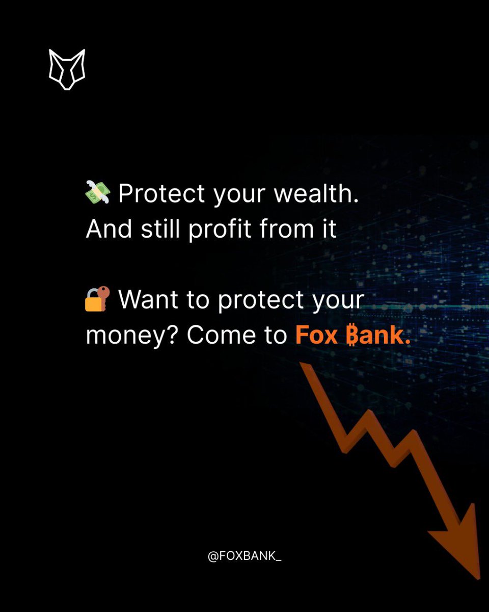foxcryptobank's tweet photo. Money is losing value. What to do?
Inflation is eroding your purchasing power, and traditional money loses value over time.

Crypto is different: it’s deflationary, limited, and global.
But just holding crypto without using it? That’s a waste.

With Fox ₿ank, your crypto generates yield from network fees — like gold that pays you.

🔐 Protect your wealth and still profit from it.
💬 Want to start protecting your money now? Join Fox!

#FoxBank #DeflationaryCrypto #ProtectYourWealth #EarnWithCrypto #SmartInvestment #CryptoInPractice #Web3 #Inflation #GlobalEconomy #PassiveIncome #FinancialTechnology
