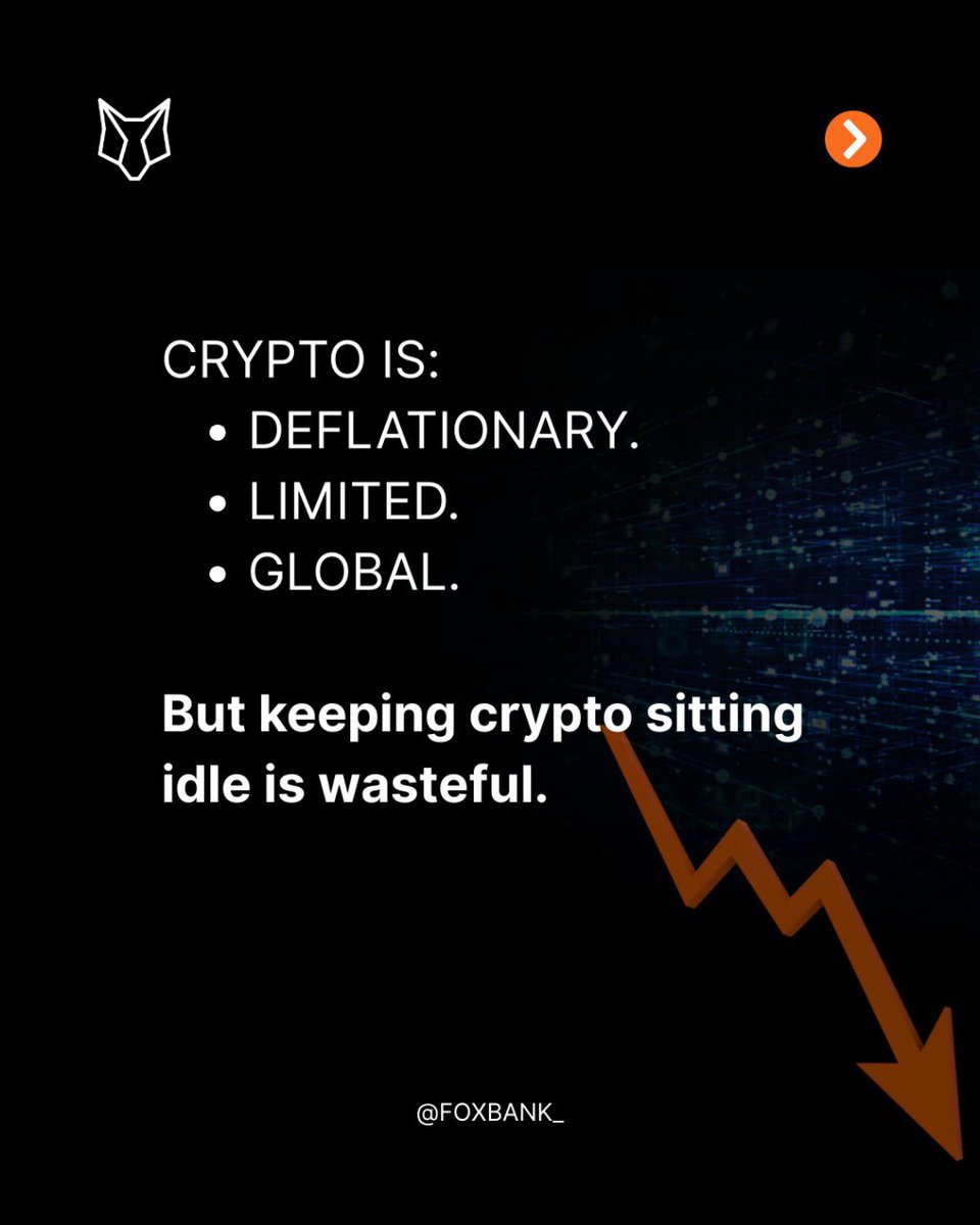 foxcryptobank's tweet photo. Money is losing value. What to do?
Inflation is eroding your purchasing power, and traditional money loses value over time.

Crypto is different: it’s deflationary, limited, and global.
But just holding crypto without using it? That’s a waste.

With Fox ₿ank, your crypto generates yield from network fees — like gold that pays you.

🔐 Protect your wealth and still profit from it.
💬 Want to start protecting your money now? Join Fox!

#FoxBank #DeflationaryCrypto #ProtectYourWealth #EarnWithCrypto #SmartInvestment #CryptoInPractice #Web3 #Inflation #GlobalEconomy #PassiveIncome #FinancialTechnology
