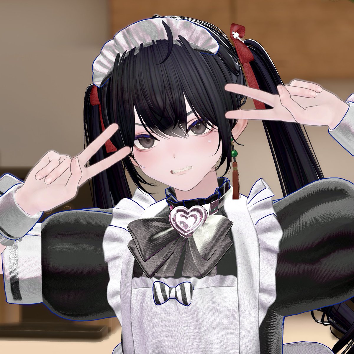 おはです！☀️
これはメイド服着させられて悔しそうなぼくせいくん☺️

#墨惺 #myMewGear3D