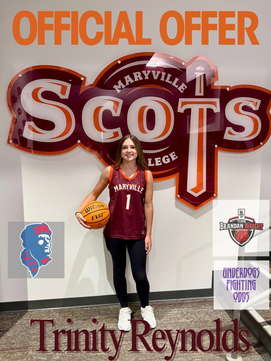 After a great visit and talk with <a href="/MCScotsWbb/">Maryville College Women’s Basketball</a>  and <a href="/coachtravillian/">Darrin Travillian</a>  I am  blessed to receive an offer to continue my basketball career with Maryville College . <a href="/LadyPioneerGBB/">Warren County Girls Basketball</a> <a href="/TBWexposure/">Team Brandan Wright</a> <a href="/Ambition_Hoops/">Team Brandan Wright Ambition</a> <a href="/_underdogsfo/">Underdogs Fighting Odds</a> <a href="/WCHSAthletes/">WCHS Athletes</a>