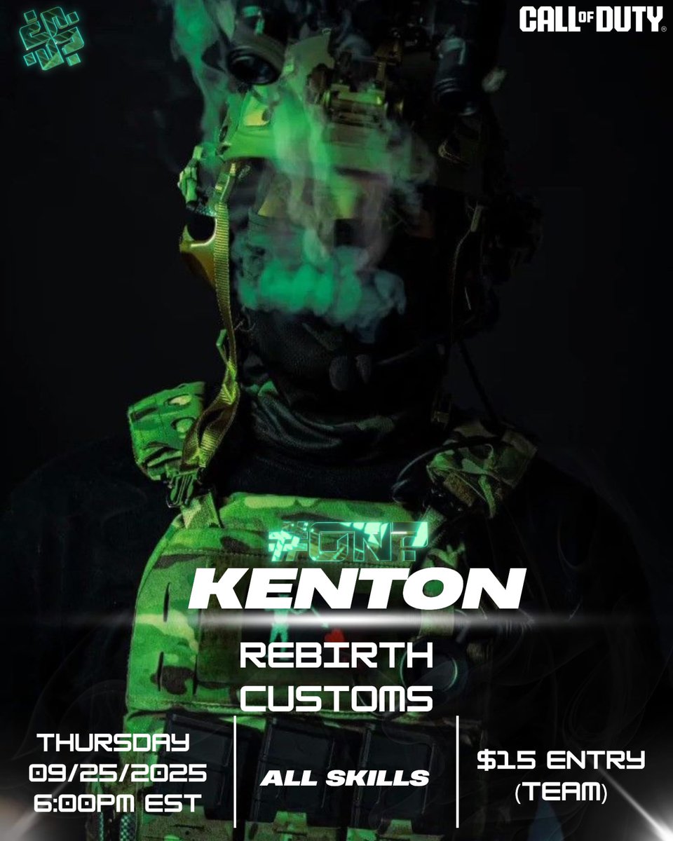 (OPAC)KentonGaming (@kenton_gaming) on Twitter photo 🏆#ON? X Kenton Rebirth Customs🏆
🗓️|9/25/25 Thursday 🗣️
⏰|6pm EST or when WTF Ends🚨
🎟️|$15 Entry (Team)
📡|NA East Host
📈|ALL SKILLS
          ✍🏼Comment for a form✍🏼 🏆#ON? X Kenton Rebirth Customs🏆
🗓️|9/25/25 Thursday 🗣️
⏰|6pm EST or when WTF Ends🚨
🎟️|$15 Entry (Team)
📡|NA East Host
📈|ALL SKILLS
          ✍🏼Comment for a form✍🏼