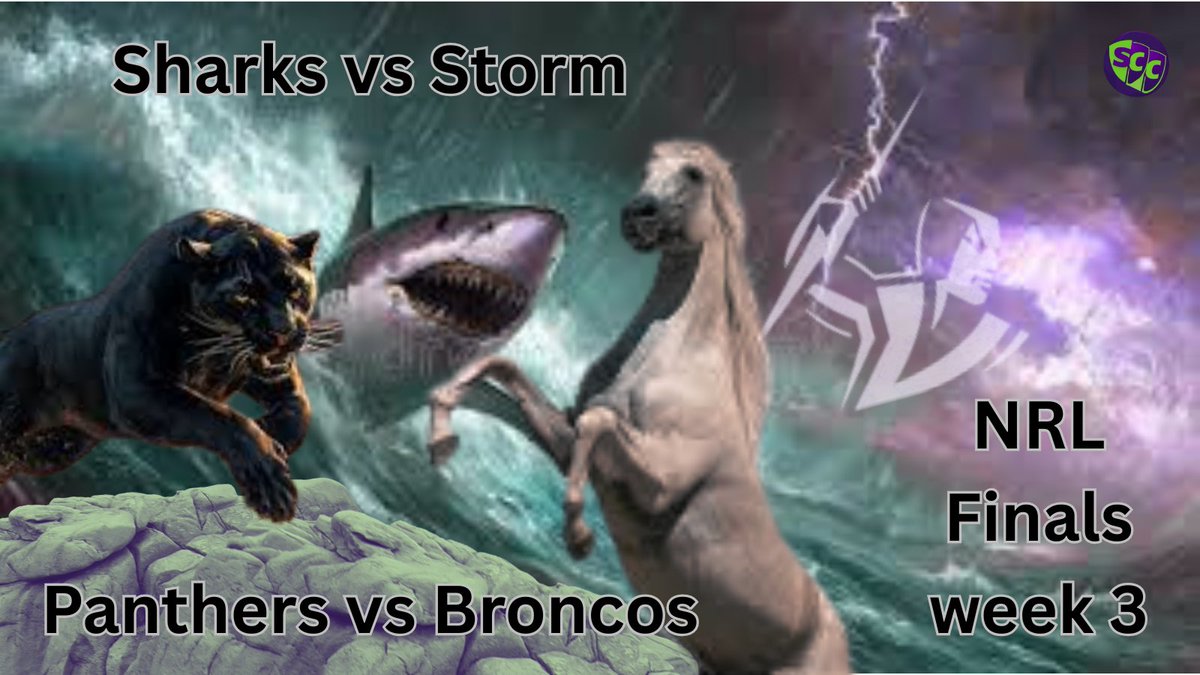 SCContributors's tweet image. Who wins these games? Storm vs Sharks, Broncos vs Panthers. I&apos;m predicting a repeat grand final Panthers vs Storm. Panthers to do the repeat and make it 5 in a row. #NRL #Panthers #pantherpride