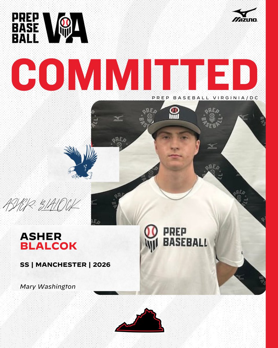 PrepBaseballVA's tweet image. 🚨 Commitment Alert 🚨

&apos;26 Asher Blalock (Manchester) announces his commitment to Mary Washington University.

See his full profile ➡️ loom.ly/XlGPh4s

#BeSeen