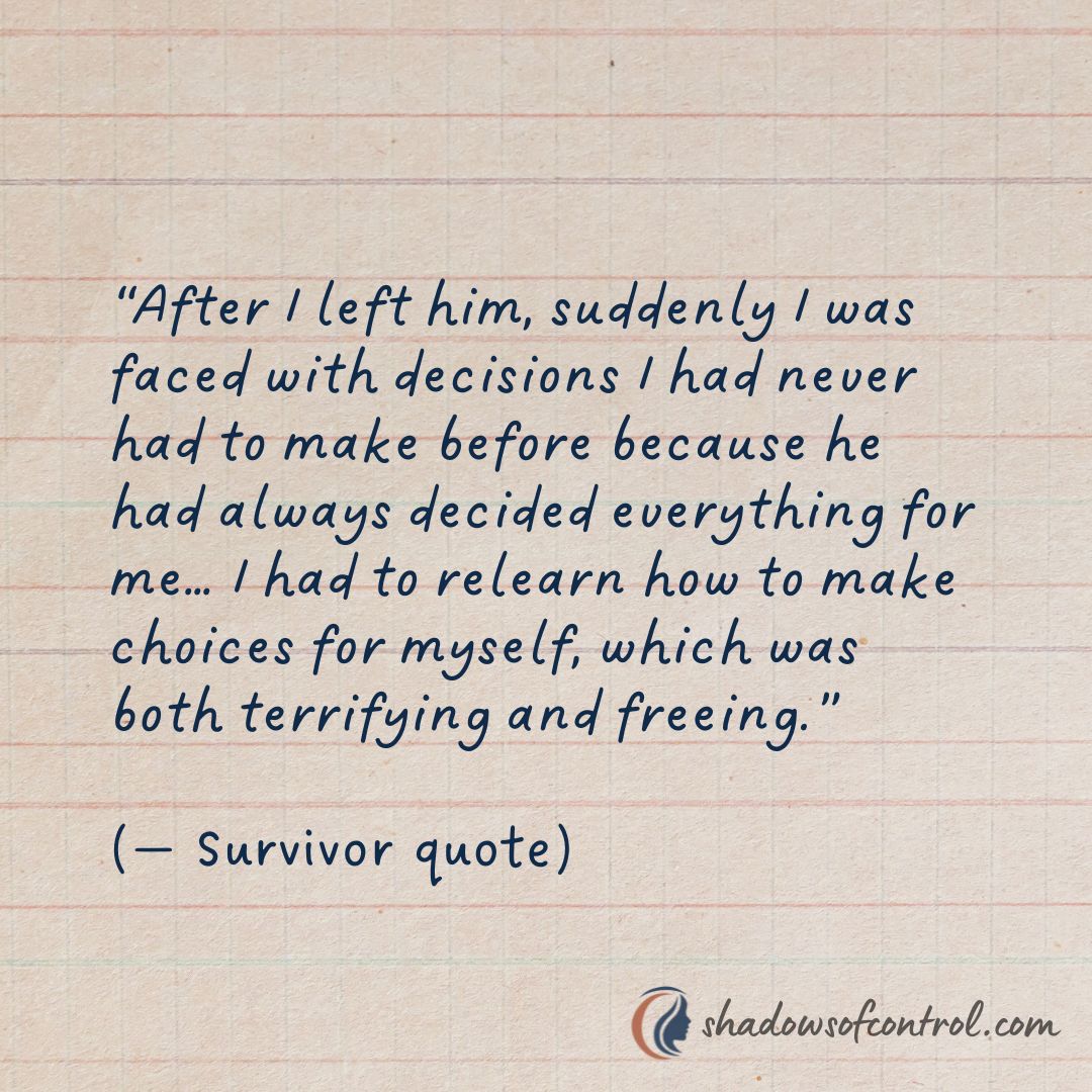 shadows_control's tweet image. Coercive control robs survivors of autonomy. Leaving doesn’t instantly restore it—it takes time, courage, and rebuilding.
#CoerciveControl #HealingJourney