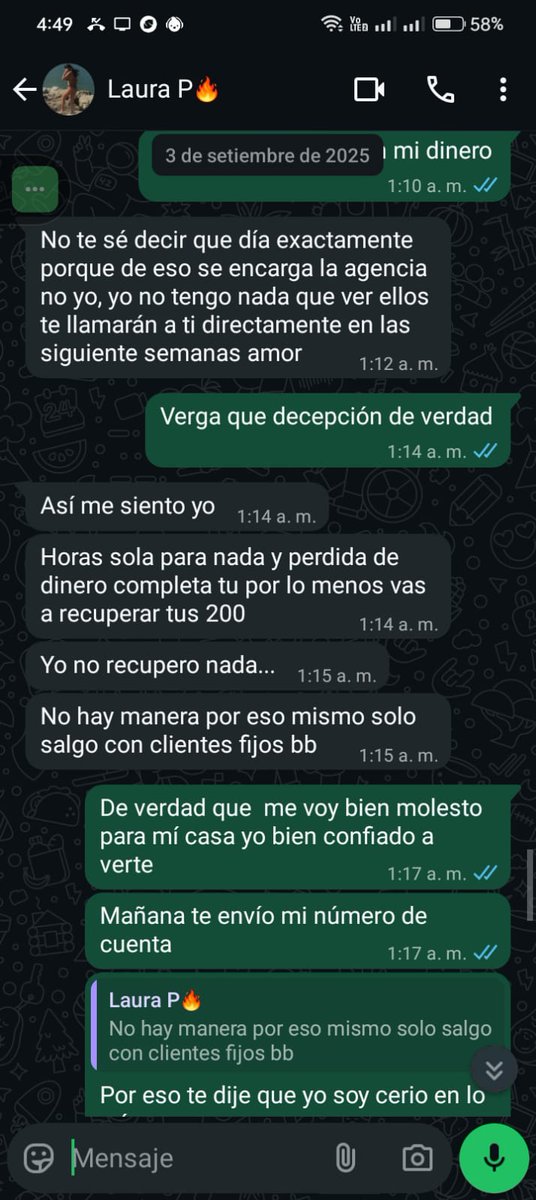 Mucho cudiado con <a href="/xXxLauGxXx/">❣️🔥Lau🔥❣️</a> con el cuento de que depositen por adelantado, luego de eso sale con el cuento que esta mal el deposito