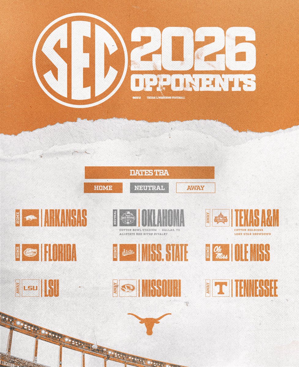 TexasFootball's tweet photo. Plan accordingly, Longhorn Nation 🫡🤘 https://t.co/v98bwzLR6S