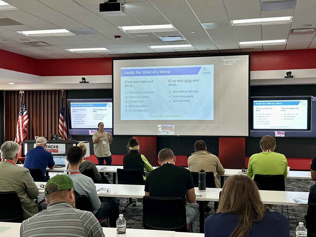 GrayFeist's tweet image. Jess (@fhjess33) teaching the #ASGA Certification Course for #Solar Professionals. It was great to show such a large group one of our #solargrazing projects @graysLAMBscapin! 

Let everyone know you want to see #sheep on these sites.