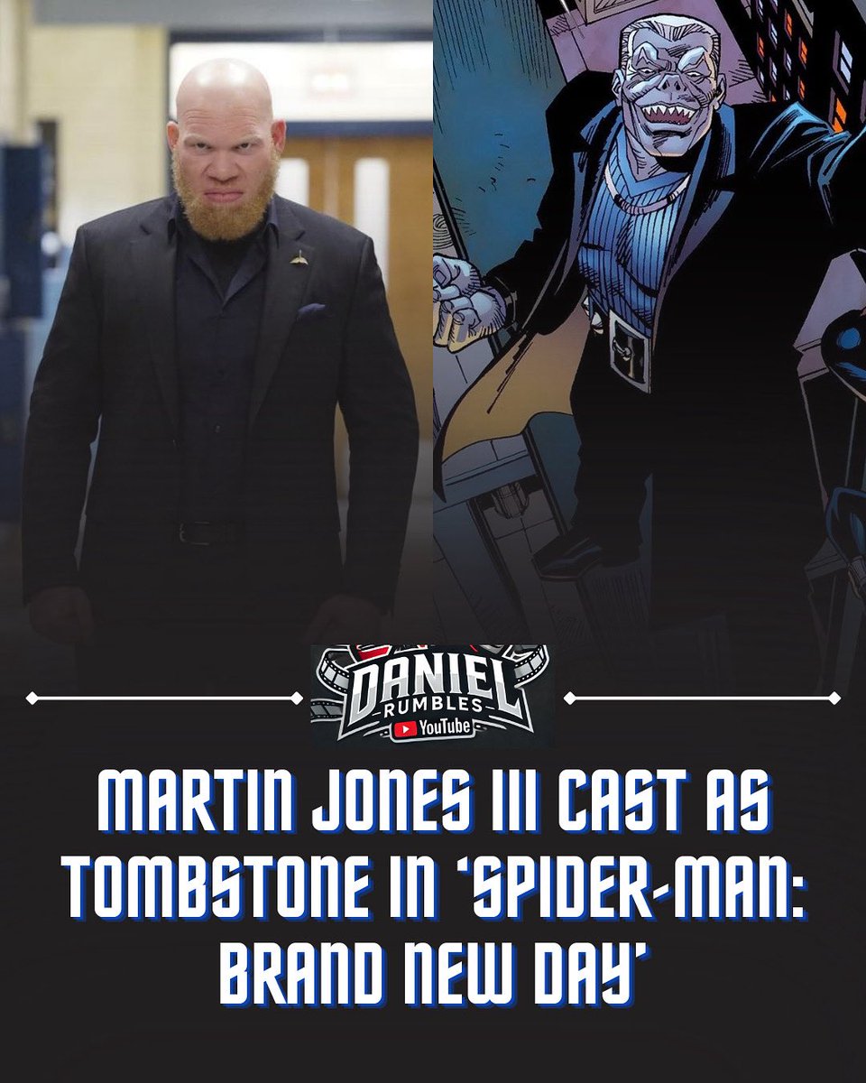 DanielRumbles's tweet image. Martin Jones III cast as TOMBSTONE in ‘Spider-Man: Brand New Day #spidermanbrandnewday #Tombstone