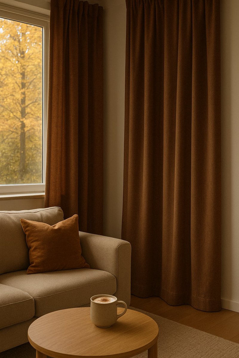 _Rachel_ID's tweet photo. Chestnut cotton curtains soften light and quiet the home—cinnamon latte in hand, pure autumn coziness. #HomeTips #AutumnCozy
https://t.co/IbvmVehmGk https://t.co/7sQxF9dLfo