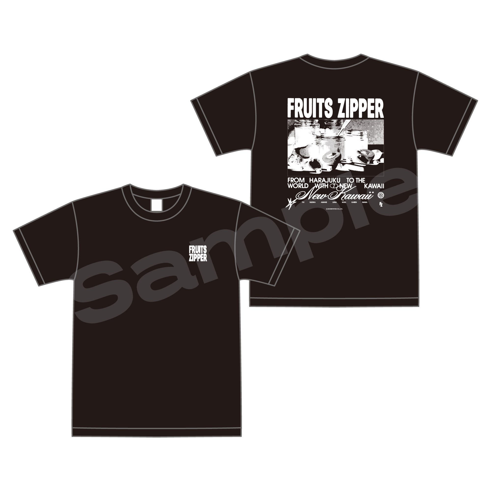 FRUITS ZIPPER フルーツジッパー　tシャツ　明治　限定品　非売品 Amazon.co.jp: FRUITS ZIPPER BACK LOGO フェス限定Tシャツ L