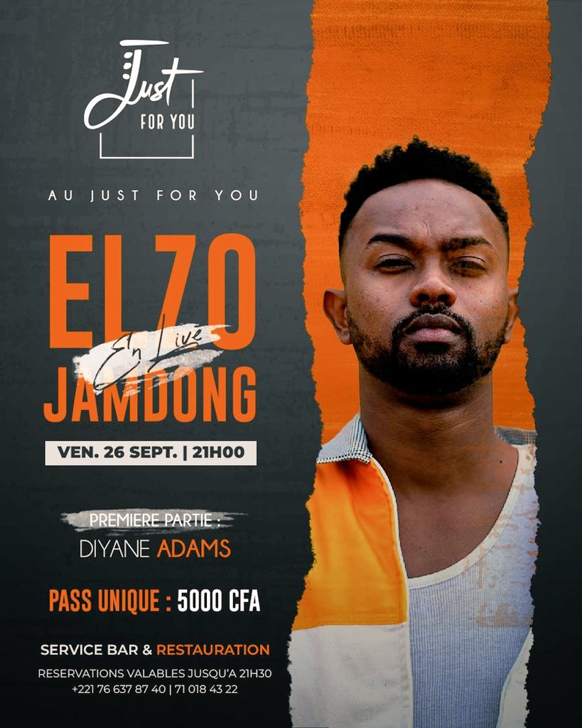 La famille je serai au Just For You (Point E, Dakar) ce vendredi à partir de 21h 🚀🚀🚀 New set, new skills  👀 Don't miss it !!