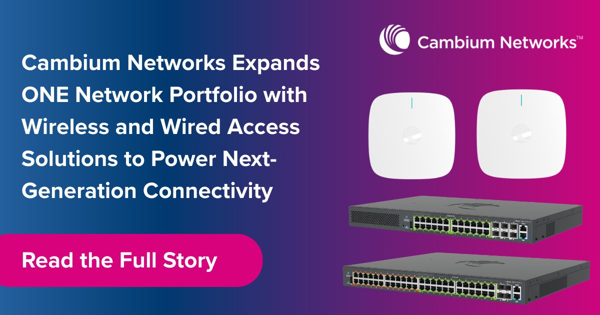 CambiumNetworks's tweet photo. Cambium's new Wi-Fi 7 APs + cnMatrix switches = AI-optimized, multi-gig performance for growing networks. All part of ONE Network.

More here: https://t.co/TZLXotB7Y6

#WiFi7 #AIOps #cnMatrix #ONEnetwork #FutureProofNetworking https://t.co/suEs04GKJi