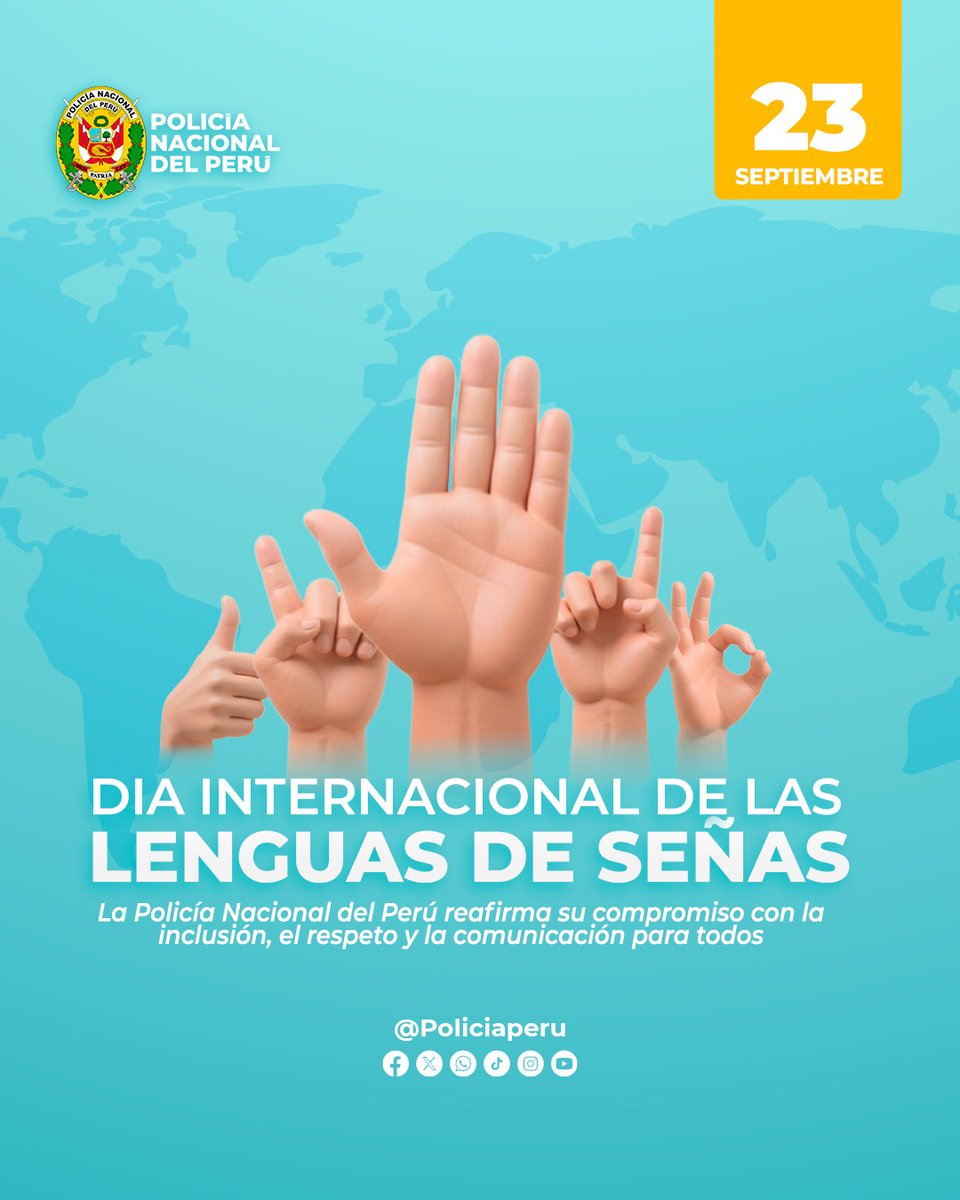 🤟 La inclusión comienza con el respeto.
La lengua de señas es identidad, cultura y comunicación. La PNP promueve espacios donde todas las voces son escuchadas.
#Inclusión #PNP