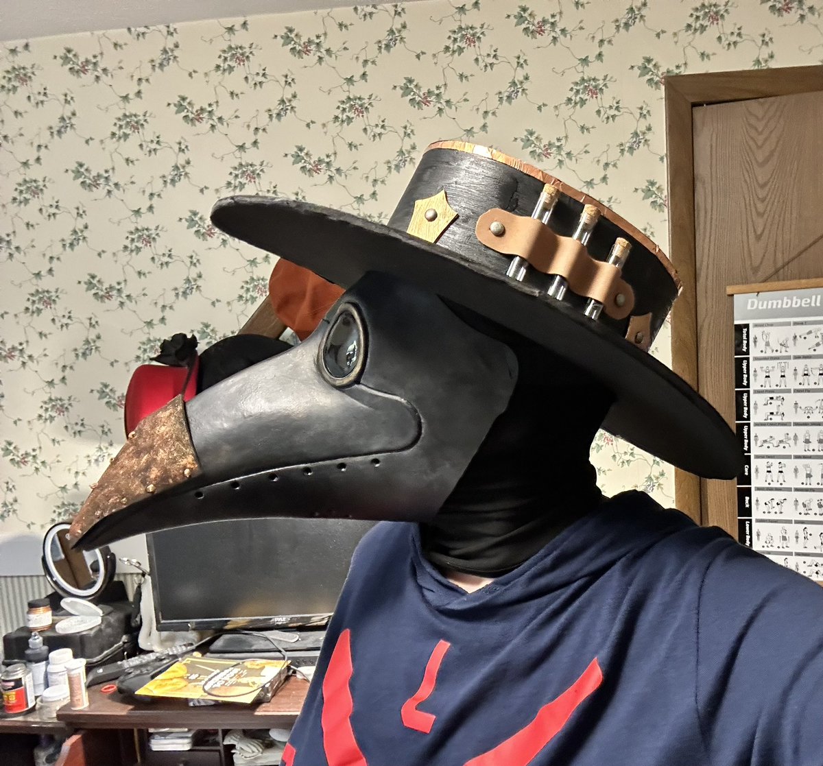 Finished my #plaguedoctor Plague Doctor Hat!!