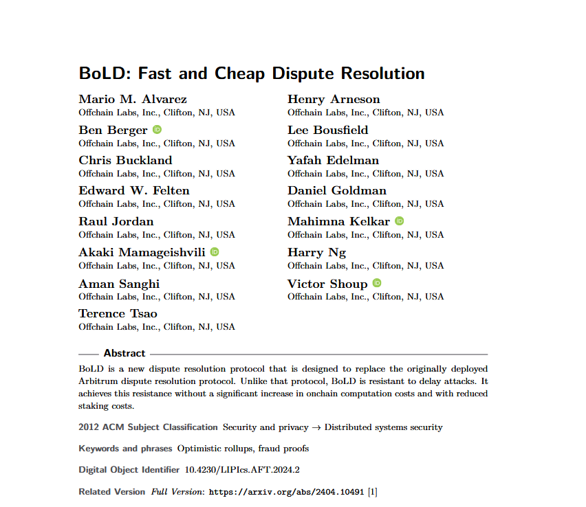 Yale Applied Cryptography Laboratory (@yaleacl) on Twitter photo Join us for a talk by <a href="/BenBerg07141321/">Ben Berger</a> (<a href="/OffchainLabs/">Offchain Labs</a>)!
🪧Title: BoLD: Fast and Cheap Dispute Resolution
📅When: 11am ET, Sep 26
📷Livestream: sites.google.com/view/yacl/semi… Join us for a talk by <a href="/BenBerg07141321/">Ben Berger</a> (<a href="/OffchainLabs/">Offchain Labs</a>)!
🪧Title: BoLD: Fast and Cheap Dispute Resolution
📅When: 11am ET, Sep 26
📷Livestream: sites.google.com/view/yacl/semi…