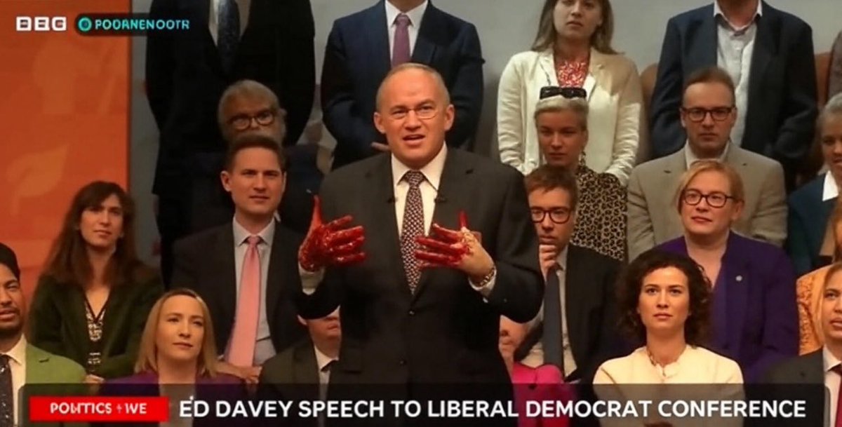 As the Post Office Minister Ed Davey met with Alan Bates &amp; refused to support the postmasters.

Meanwhile he was receiving large sums for advising the legal firm fighting them.

It was one of the greatest miscarriages of justice in British history.

Davey has blood on his hands.