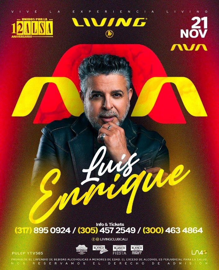 Sueño hecho realidad ! 

El colectivo Unidos x La Salsa trae a Cali  al Príncipe de la Salsa

Luis Enrique ! 
 Con todos esos temas que No toca normalmente