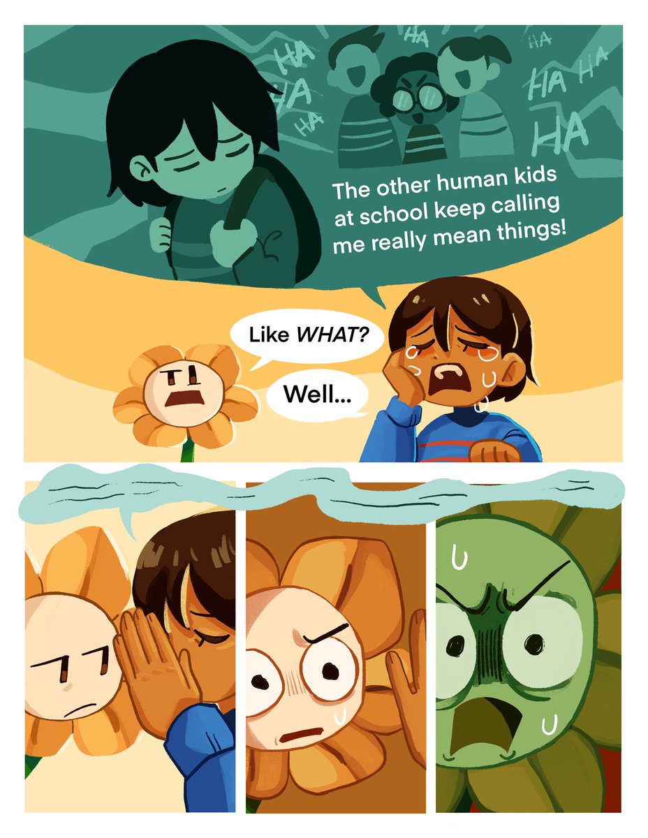 calamondan's tweet image. In which Flowey threatens a bunch of 3rd graders with the possibility of death

#undertale10thanniversary