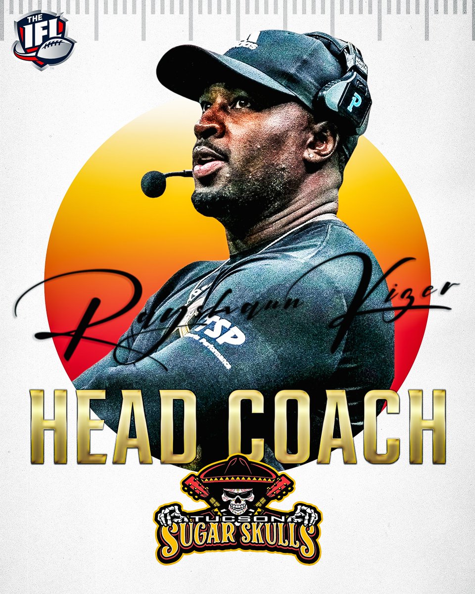 🚨 NEW ERA IN TUCSON 🚨

The <a href="/sugarskullsfb/">Tucson Sugar Skulls</a> have named Rayshaun Kizer as the team’s new Head Coach! 

With championship experience and two seasons on the Tucson sideline, Kizer is ready to lead the Skulls into 2026.