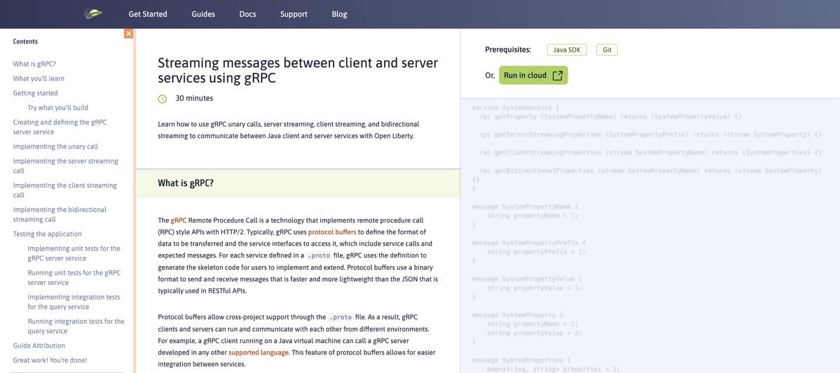 OpenLibertyIO's tweet image. 📡 Enhance inter-service communication with #gRPC + #OpenLiberty!
Build efficient, streaming-enabled communication between #Java services using gRPC. This guide walks you through setting up client-server streaming, bidirectional flows, and more ....
ibm.co/6019By5qB