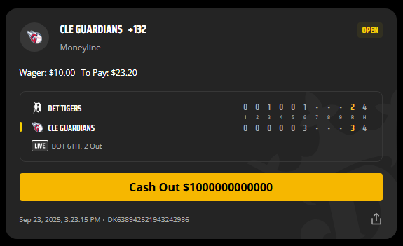 You never expect the "make his nose explode" bet to pay off but here we are
#gaurdians #MLB