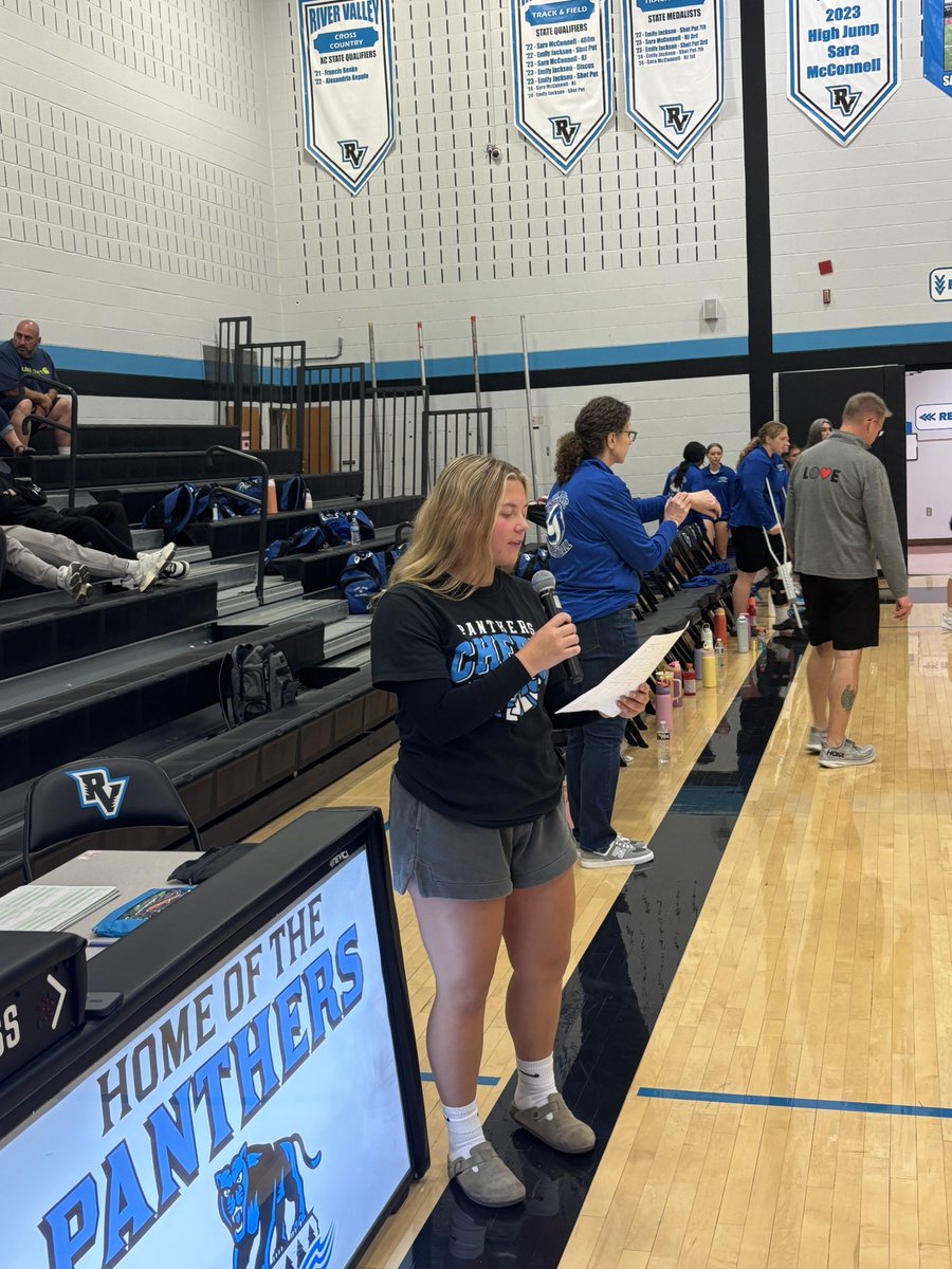 This evening’s welcome and sportsmanship message delivered by senior Amya Barrett. Student leadership - we 💙 to see it! #studentathlete #leadership #leadershipdevelopment <a href="/RVSDSuper/">Philip Martell</a>