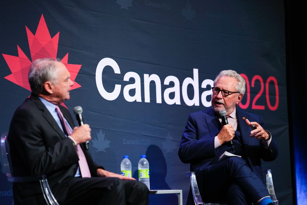#Trade, security, &amp; climate cooperation are among the growing frontiers underpinning Canada-US relations.   
Closing the #ForwardFutureSummit, US Senator Tim Kaine and Canada Senator Peter Harder discussed this topic covering global tensions &amp; potential congressional challenges.