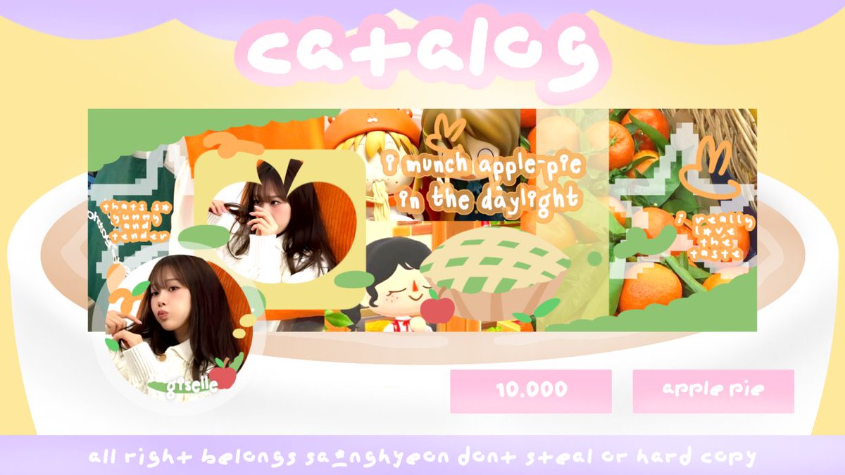 emlo’ guys! rts helps me a lot &lt;3 

aku ada layout ready stock “apple pie” teteh giselle 🧩🍊 yang bisa kalian take langsung lewat dmku ♡ &lt;free-retext ya kalau mau retext&gt; untuk ava png only 💬 #zonauang