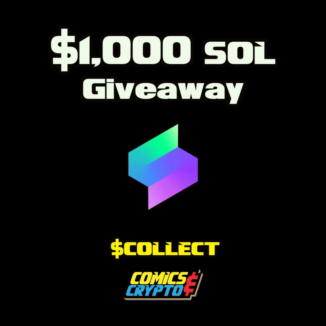 As a THANK YOU for supporting the $COLLECT launch, we’re giving back! 

On tomorrow’s stream we’ll be giving away $1000 in $SOL to one lucky $COLLECT holder. 

Hold any amount of tokens to enter, but the more you hold will give you more entries 🚀

Join LIVE to find out who wins!