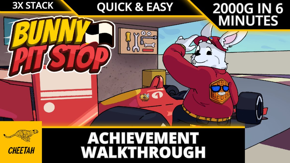 🚨 New Upload 🚨

Bunny Pit Stop - Achievement Walkthrough (2000G IN 6 MINUTES) QUICK &amp; EASY 6000G STACK

Check it out here ⬇️
youtu.be/q2IVXsdlurc