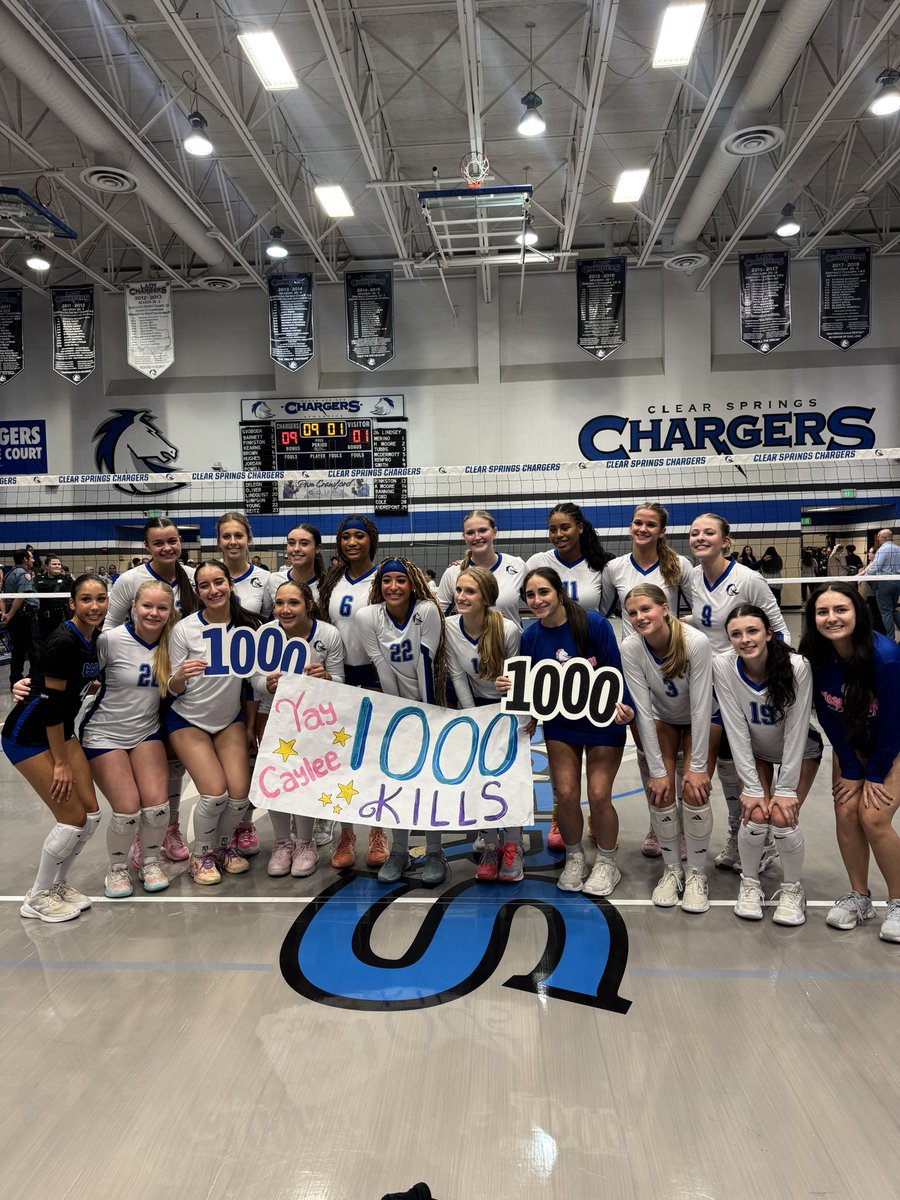 CSHSVolleyball's tweet image. 1000 KILLS FOR JUNIOR CAYLEE YOUNG!! Congratulations Caylee! #ChargerVolleyball #StrengthInUnity #TheChargerWay